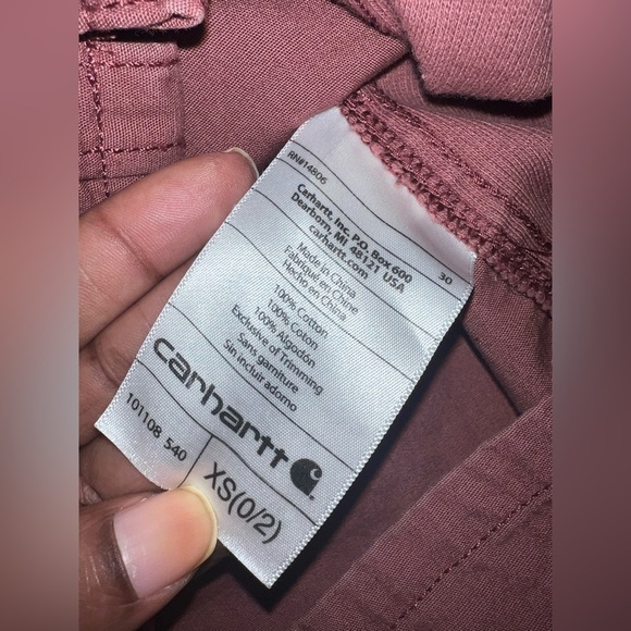 Carhartt Maroon Button Down Shirt size XS - Picture 10 of 10